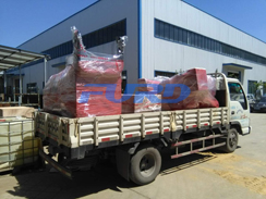 福瑞得機械手扶雙輪壓路機，座駕壓路機正式裝車發(fā)往客戶所在地